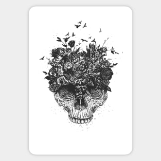 My head is a jungle (b&w) Sticker